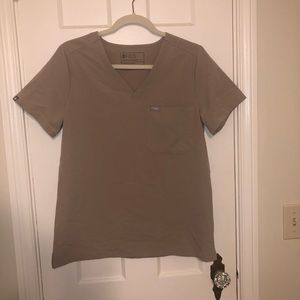 Tan Figs Scrub Top
